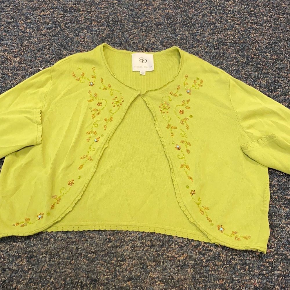 Sandra Darren Sequenced Crop cardigan sz. 16